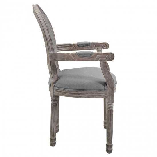 Emanate Vintage French Upholstered Fabric Dining Armchair