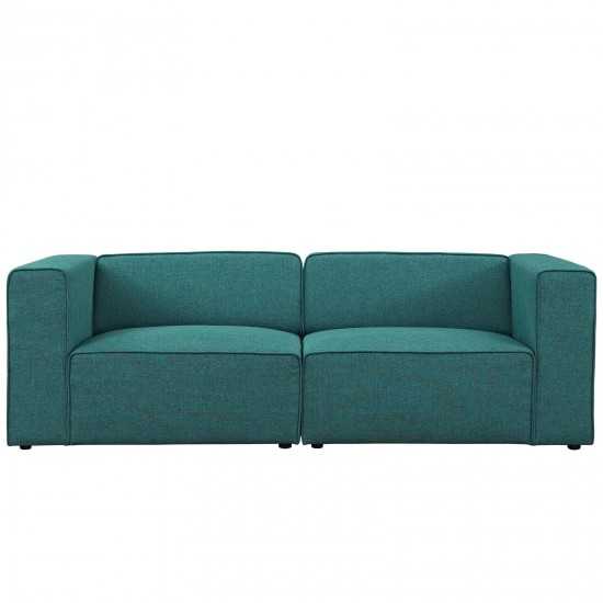 Mingle 2 Piece Upholstered Fabric Sectional Sofa Set