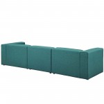 Mingle 3 Piece Upholstered Fabric Sectional Sofa Set