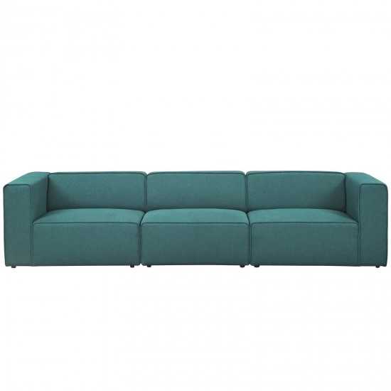 Mingle 3 Piece Upholstered Fabric Sectional Sofa Set