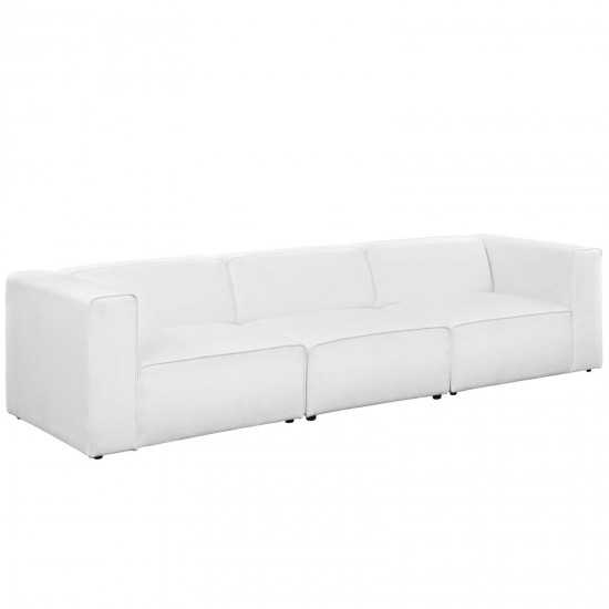 Mingle 3 Piece Upholstered Fabric Sectional Sofa Set