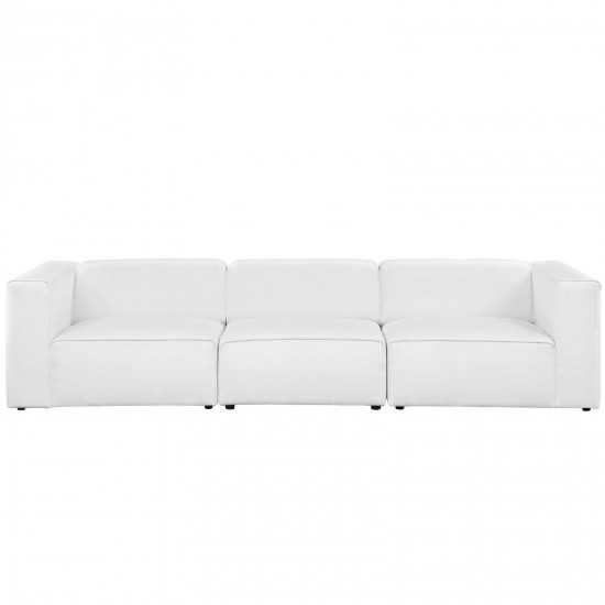 Mingle 3 Piece Upholstered Fabric Sectional Sofa Set