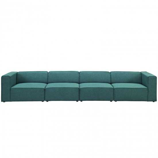 Mingle 4 Piece Upholstered Fabric Sectional Sofa Set