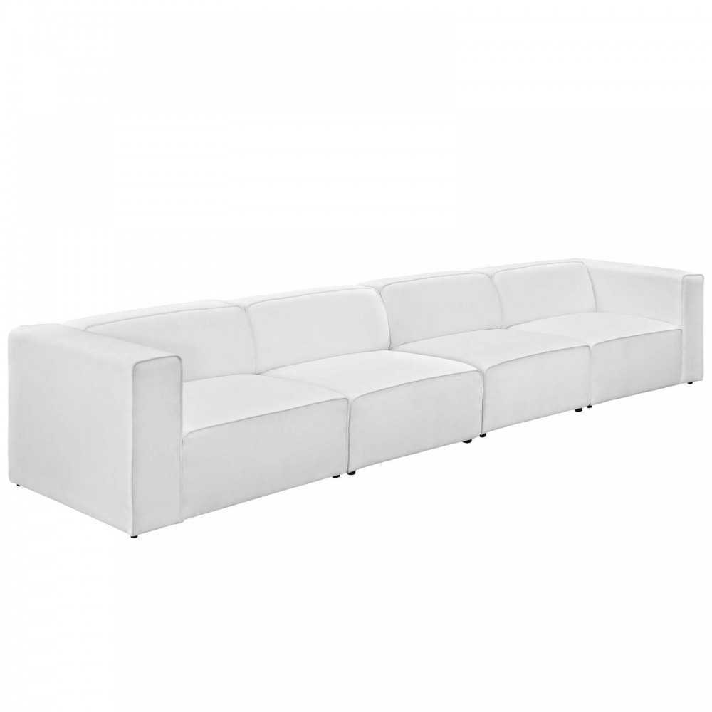 Mingle 4 Piece Upholstered Fabric Sectional Sofa Set Mingle 4 Piece Upholstered Fabric Sectional Sofa Set