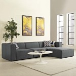 Mingle 4 Piece Upholstered Fabric Sectional Sofa Set