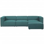 Mingle 4 Piece Upholstered Fabric Sectional Sofa Set