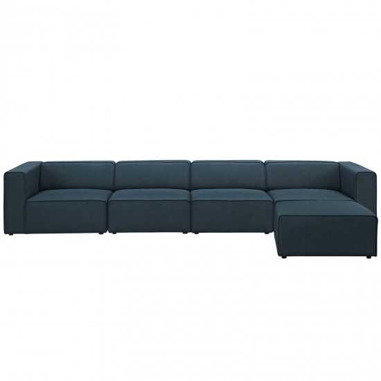 Mingle 5 Piece Upholstered Fabric Sectional Sofa Set