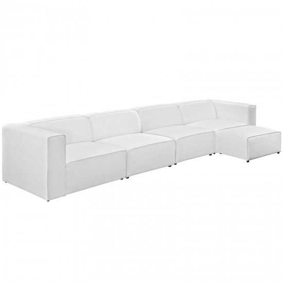 Mingle 5 Piece Upholstered Fabric Sectional Sofa Set