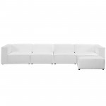 Mingle 5 Piece Upholstered Fabric Sectional Sofa Set