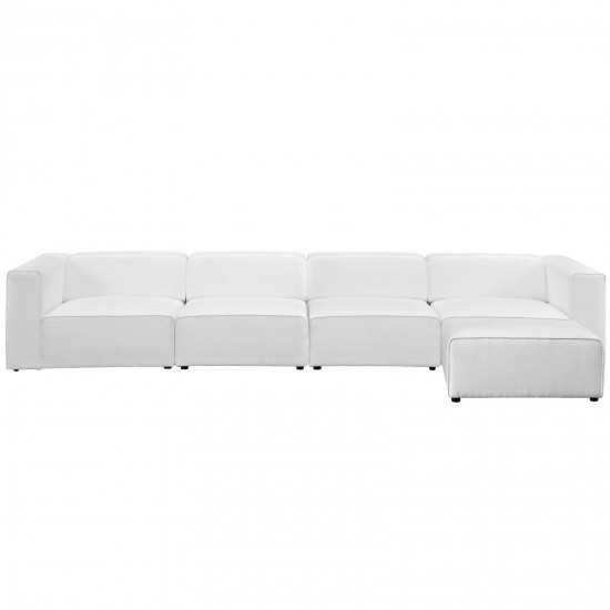 Mingle 5 Piece Upholstered Fabric Sectional Sofa Set