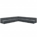 Mingle 7 Piece Upholstered Fabric Sectional Sofa Set