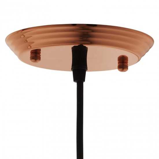 Dimple 6.5" Bell-Shaped Rose Gold Pendant Light