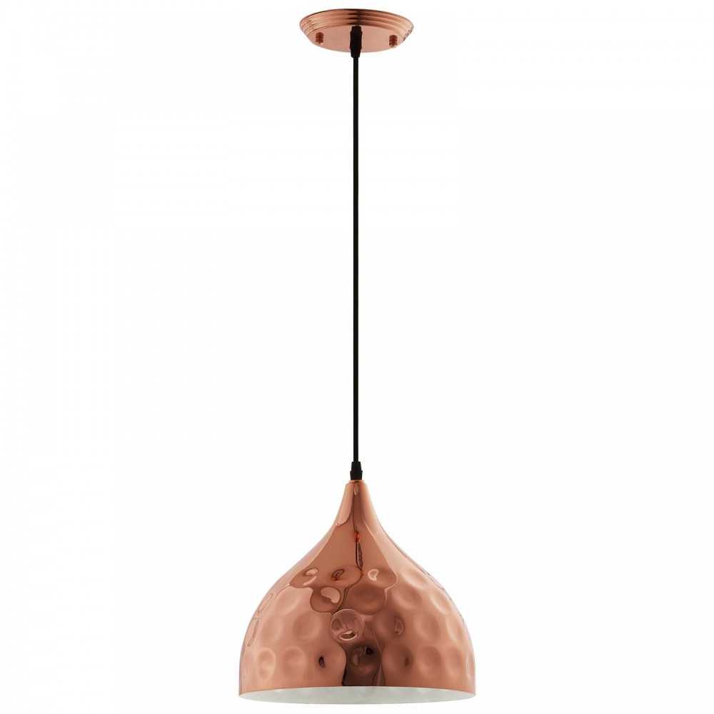 Dimple 11" Bell-Shaped Rose Gold Pendant Light