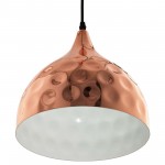 Dimple 11" Bell-Shaped Rose Gold Pendant Light