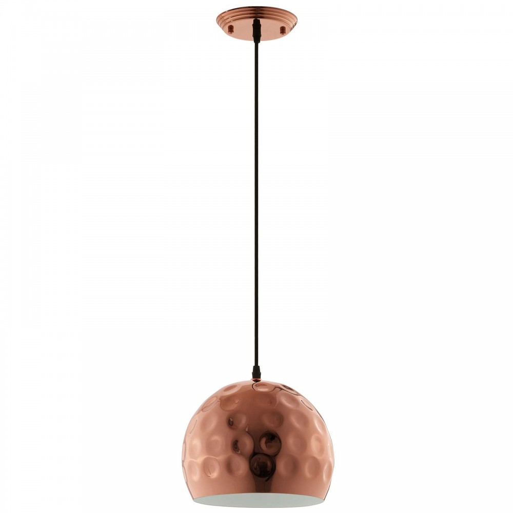 Dimple 10" Half-Sphere Rose Gold Pendant Light