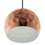 Dimple 10" Half-Sphere Rose Gold Pendant Light