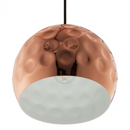 Dimple 10" Half-Sphere Rose Gold Pendant Light