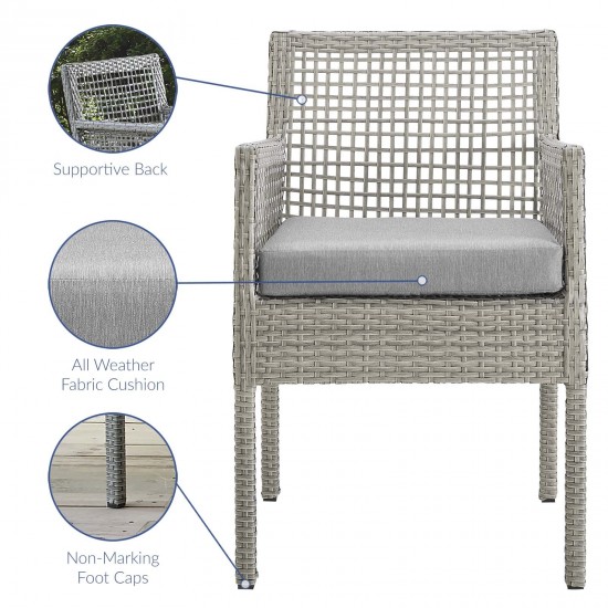 Aura Outdoor Patio Wicker Rattan Dining Armchair