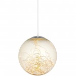 Fairy 8" Amber Glass Globe Ceiling Light Pendant Chandelier