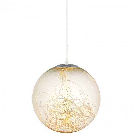 Fairy 8" Amber Glass Globe Ceiling Light Pendant Chandelier