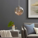 Fairy 8" Amber Glass Globe Ceiling Light Pendant Chandelier