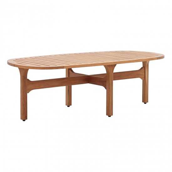 Saratoga Outdoor Patio Premium Grade A Teak Wood Oval Coffee Table