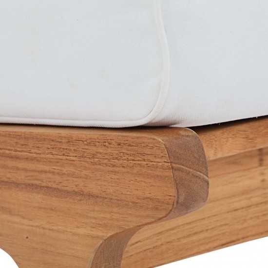 Saratoga Outdoor Patio Teak Ottoman