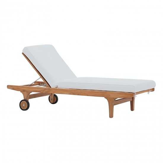 Saratoga Outdoor Patio Teak Chaise Lounge