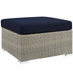 Repose Sunbrella® Fabric Outdoor Patio Ottoman