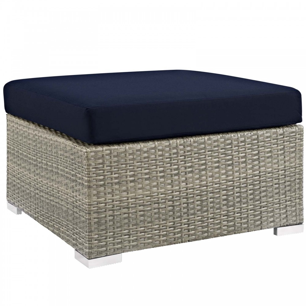 Repose Sunbrella® Fabric Outdoor Patio Ottoman