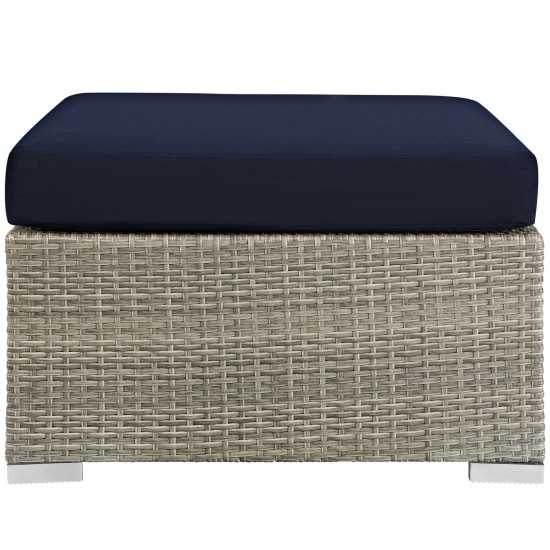 Repose Sunbrella® Fabric Outdoor Patio Ottoman