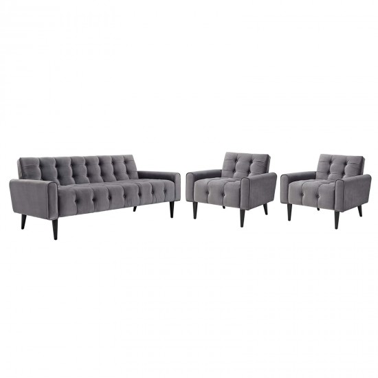 Delve Living Room Set Performance Velvet Set of 3