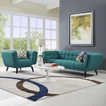 Bestow 2 Piece Upholstered Fabric Sofa and Armchair Set