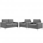 Allure 3 Piece Sofa and Armchair Set