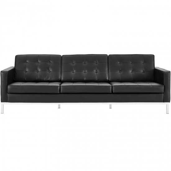 Loft 2 Piece Leather Sofa and Loveseat Set