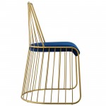 Rivulet Gold Stainless Steel Performance Velvet Dining Chair