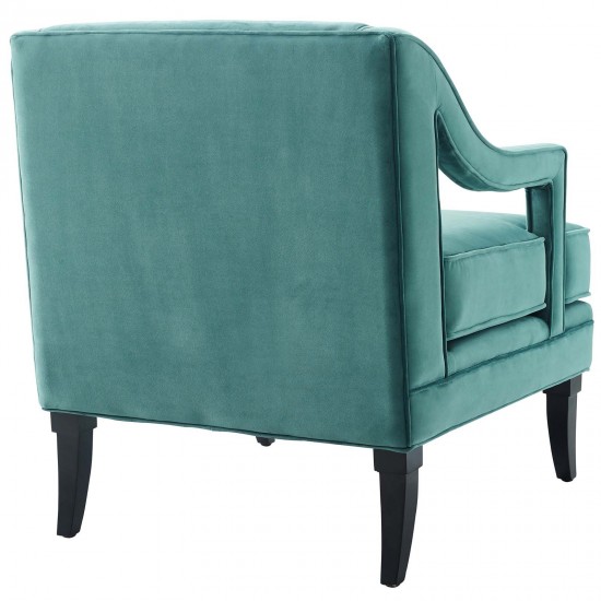 Concur Button Tufted Performance Velvet Armchair