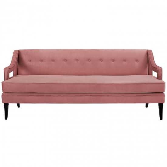 Concur Button Tufted Performance Velvet Sofa