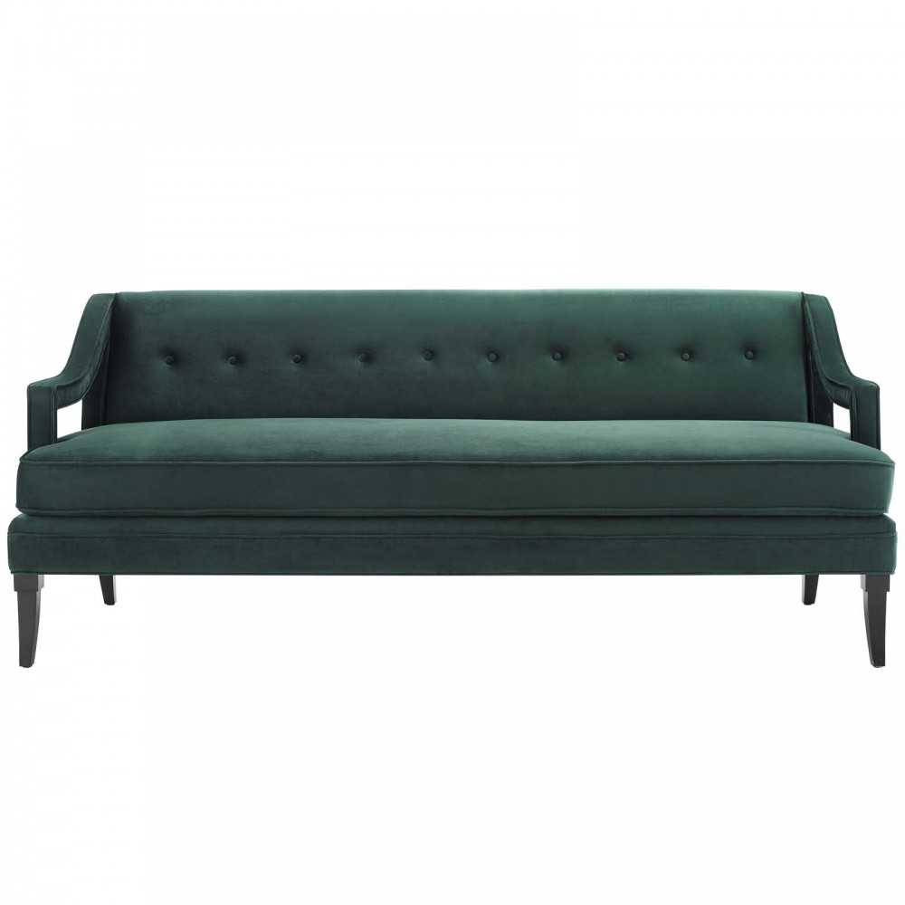 Concur Button Tufted Performance Velvet Sofa