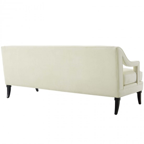 Concur Button Tufted Performance Velvet Sofa