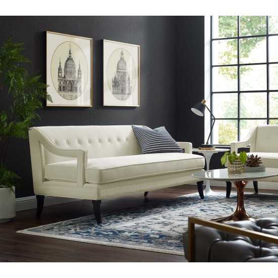 Concur Button Tufted Performance Velvet Sofa