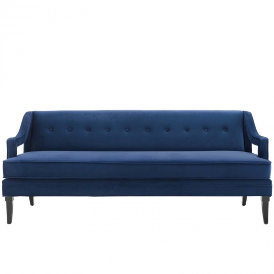 Concur Button Tufted Performance Velvet Sofa