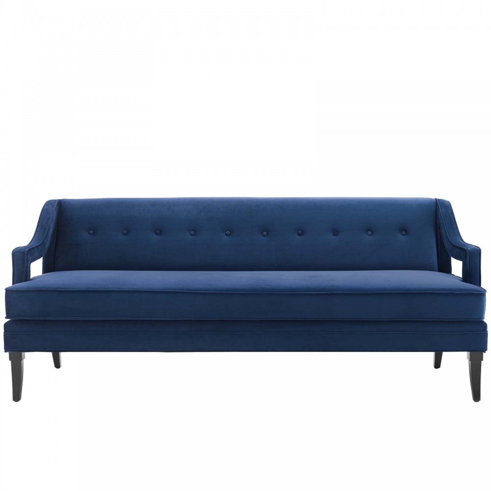 Concur Button Tufted Performance Velvet Sofa Concur Button Tufted Performance Velvet Sofa