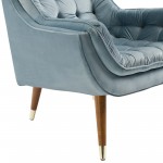 Suggest Button Tufted Performance Velvet Lounge Chair