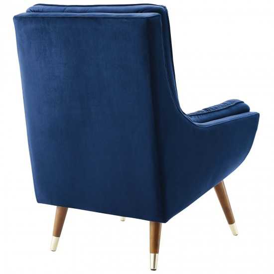 Suggest Button Tufted Performance Velvet Lounge Chair