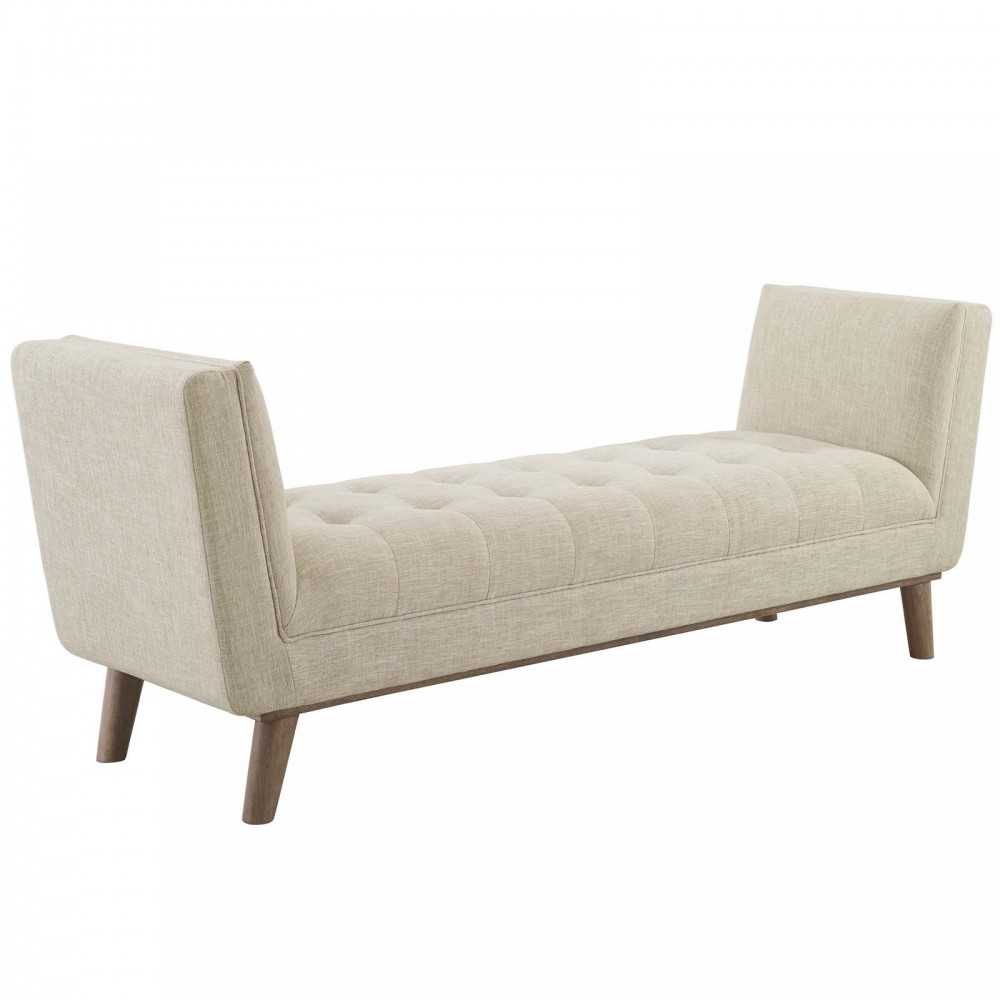 Haven Tufted Button Upholstered Fabric Accent Bench Haven Tufted Button Upholstered Fabric Accent Bench