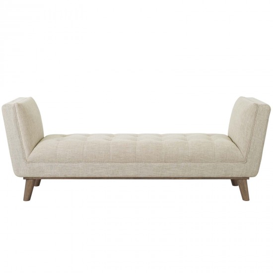 Haven Tufted Button Upholstered Fabric Accent Bench