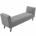 Haven Tufted Button Upholstered Fabric Accent Bench
