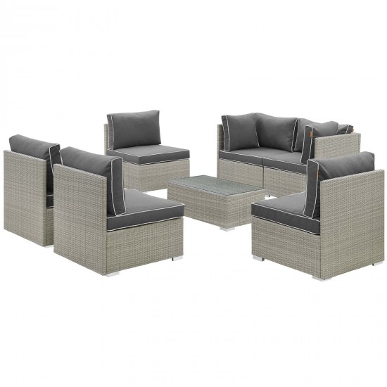 Repose 7 Piece Outdoor Patio Sectional Set