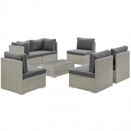 Repose 7 Piece Outdoor Patio Sectional Set